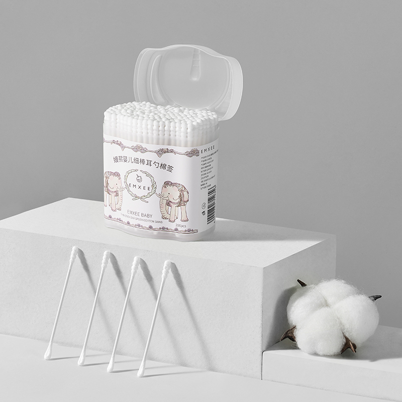 嫚熙婴儿专用棉签200支*3盒 活动名#券后【9.9元】包邮秒杀