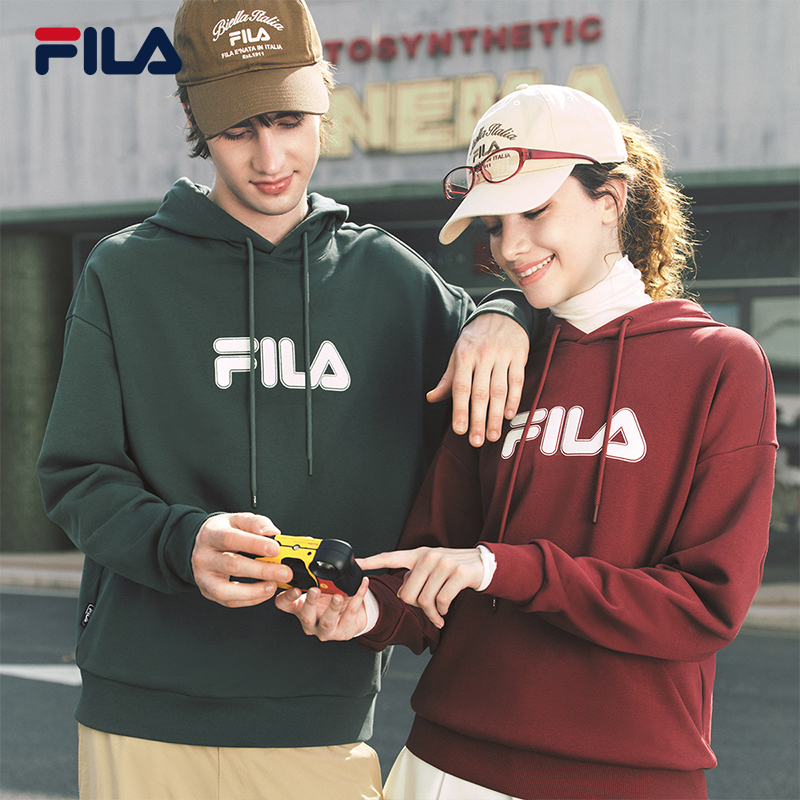 双11预售：【FILA】连帽衫休闲宽松针织长袖 福利价仅279元秒杀！