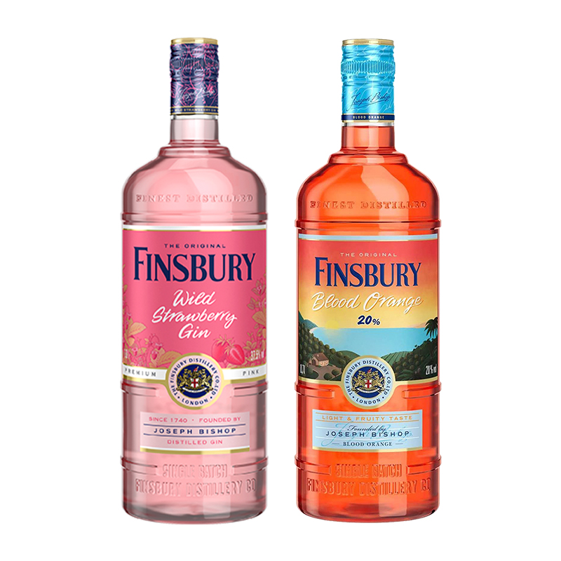 Finsbury金酒组合野草莓血橙酒2瓶 券后【133.7元】包邮秒杀