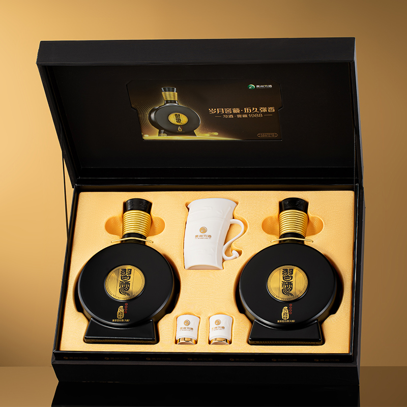 优质素材：习酒窖藏1988双瓶礼盒500mL*2瓶*3盒装 福利价仅2548元秒杀！