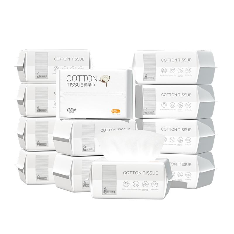 热销爆品：可心柔纯棉洗脸巾100抽12包 福利价仅99.8元秒杀