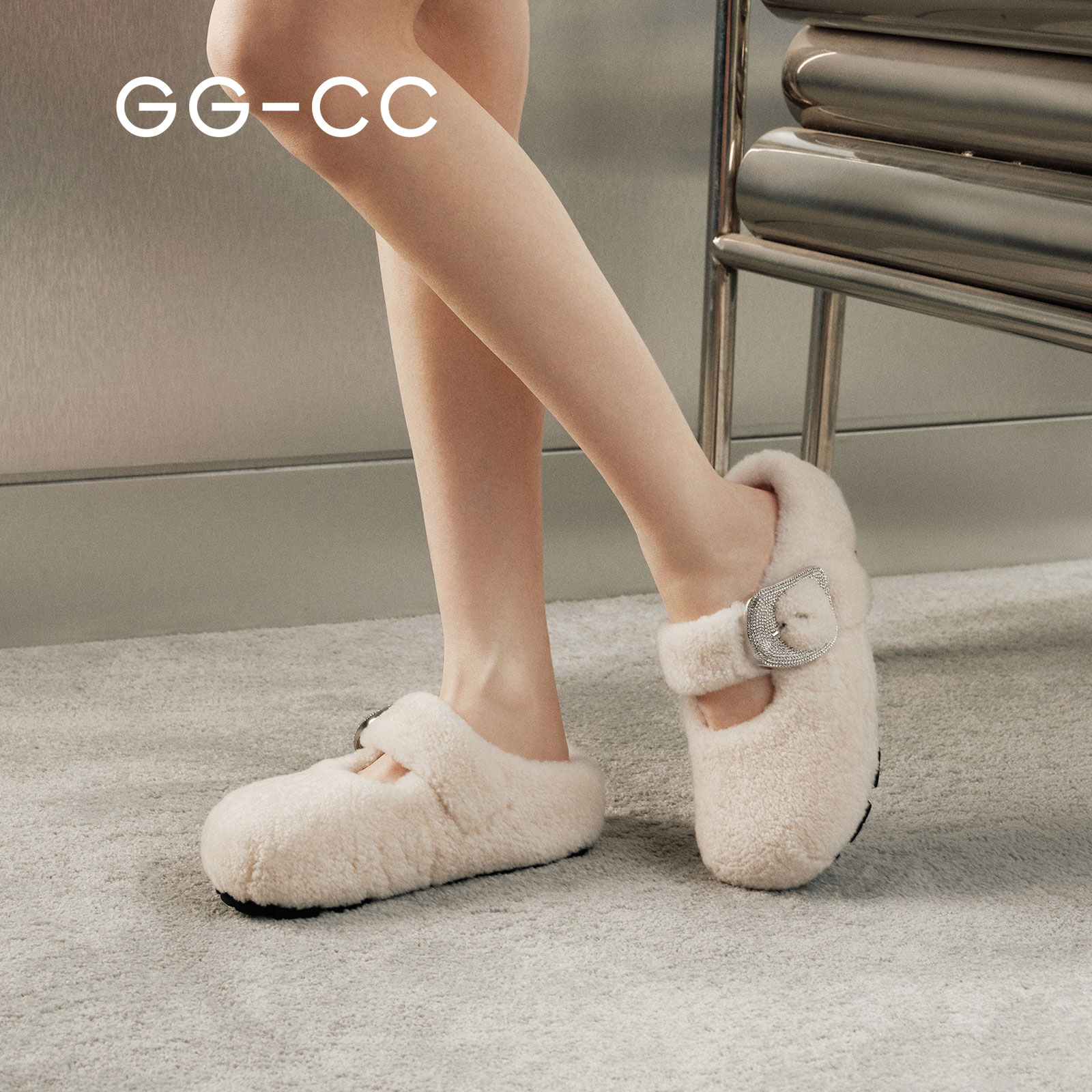 双11现货：GGCC洛克甜庄周也同款羊毛拖鞋女秋季新款 福利价仅754.48元秒杀！