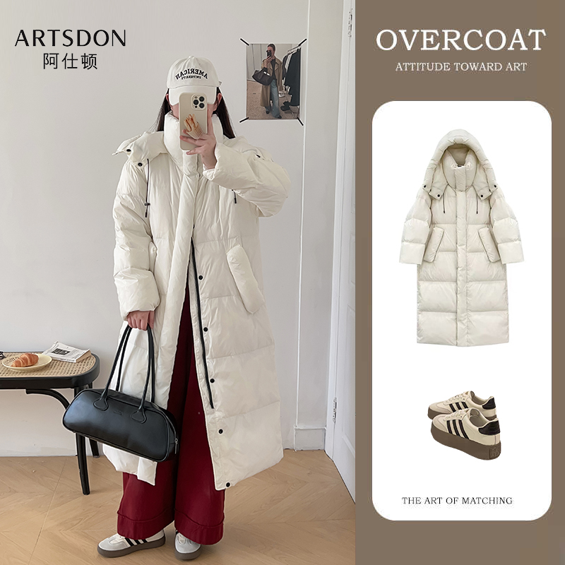 优质素材：阿仕顿2025秋冬新款长款鸭绒羽绒服外套 福利价仅103.2元秒杀！