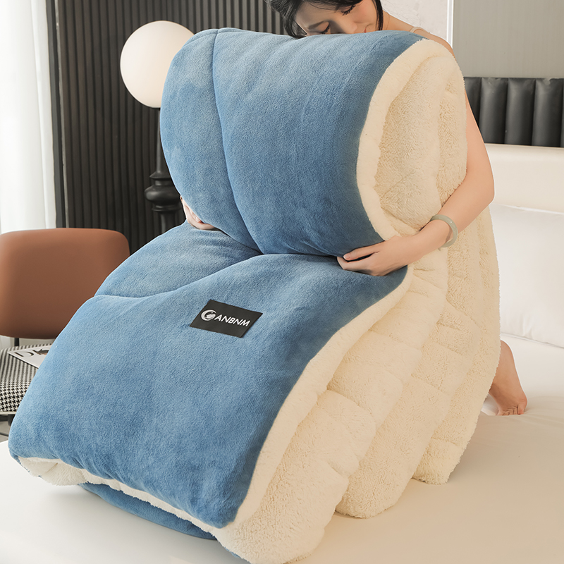 淘金币活动：【安娜贝妮梦】加厚保暖羊羔绒棉被 福利价仅68.9元秒杀！