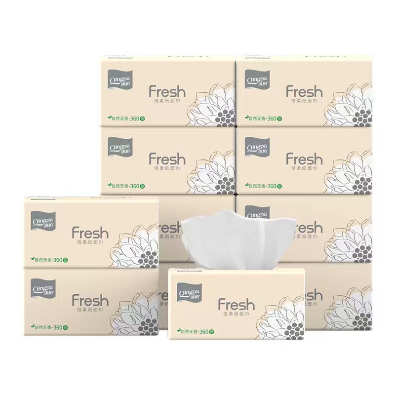 优质素材：清帕倍柔抽纸5层360张家用餐巾纸 福利价仅3.9元秒杀！
