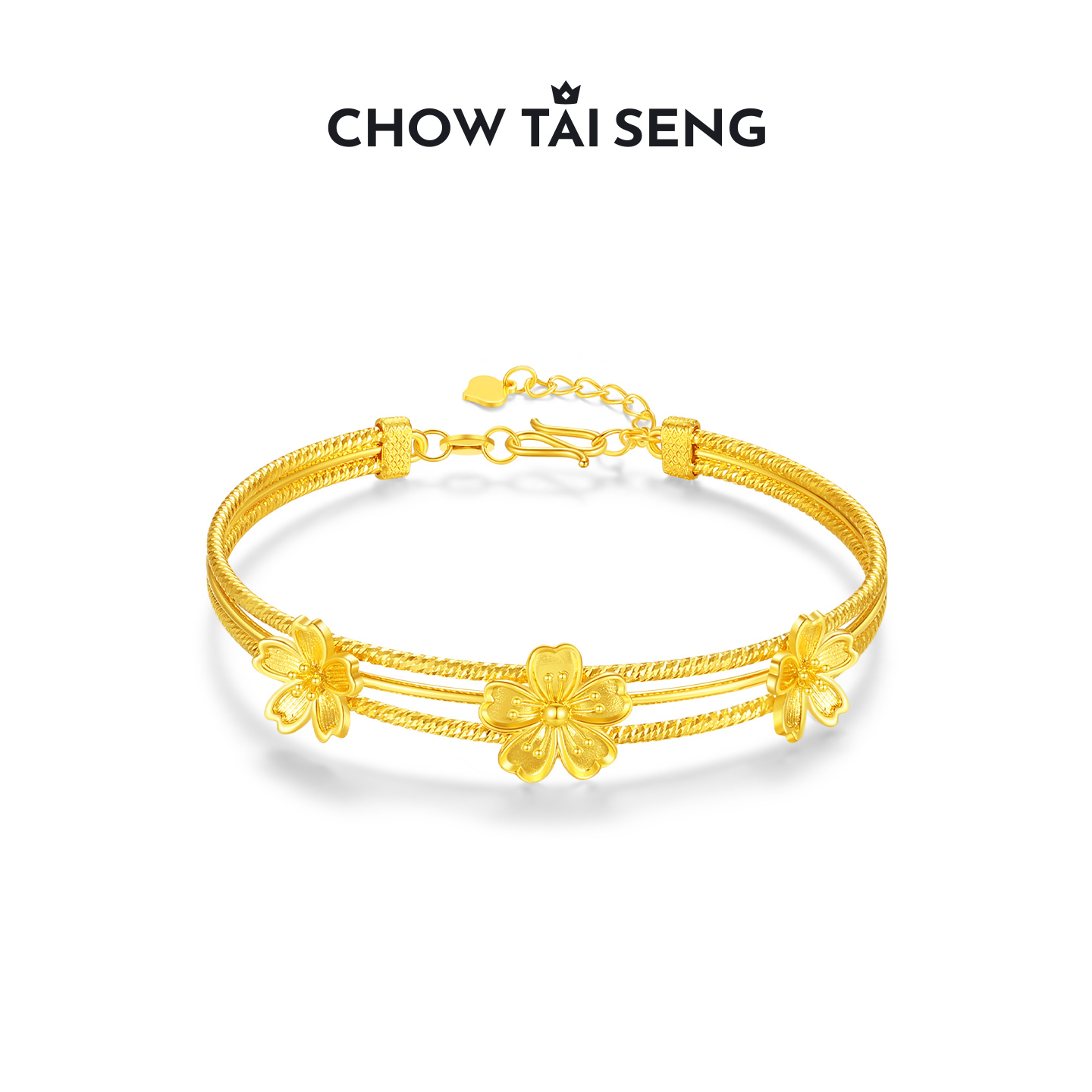 【周大生高定新款】璀璨樱花精致手镯高级感 券后【579元】包邮秒杀