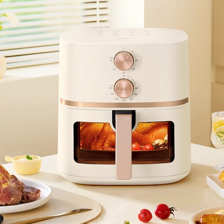 淘宝秒杀：美的空气炸锅可视免翻面大容量 福利价仅155元秒杀！