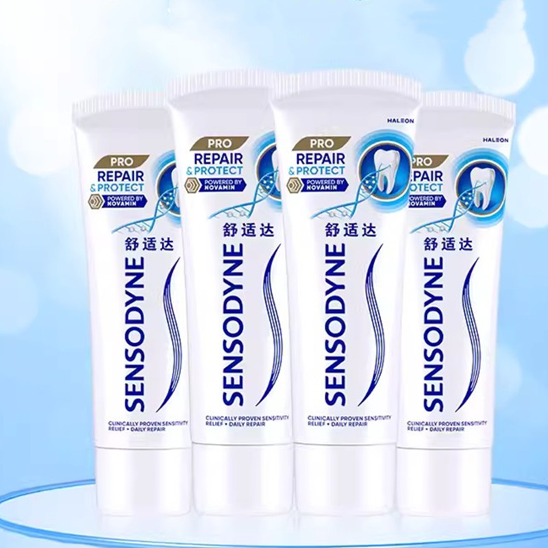 热销爆品：舒适达专业修复抗敏感牙膏90g*4支 福利价仅110元秒杀！