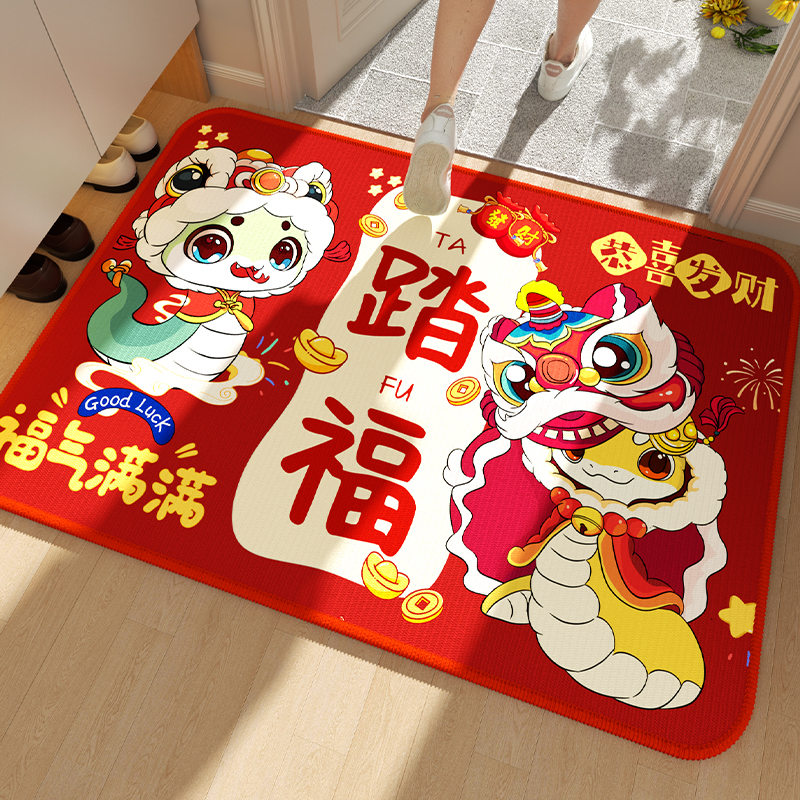 天降福利：天降！蛇年地垫2025入户门脚垫50*80尺寸 福利价仅4.8元秒杀！