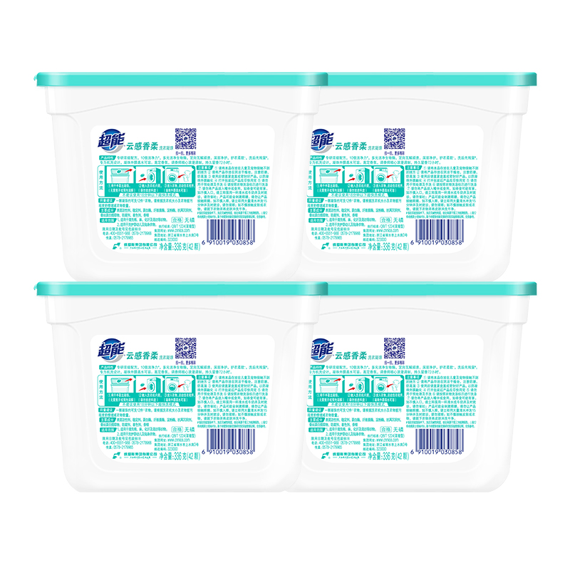 超能云感香柔洗衣凝珠336g*4盒共168颗 券后【52.9元】包邮秒杀