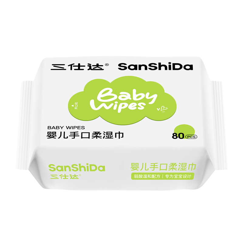 淘宝秒杀：三仕达婴儿湿巾80片*4包 福利价仅6.4元秒杀！
