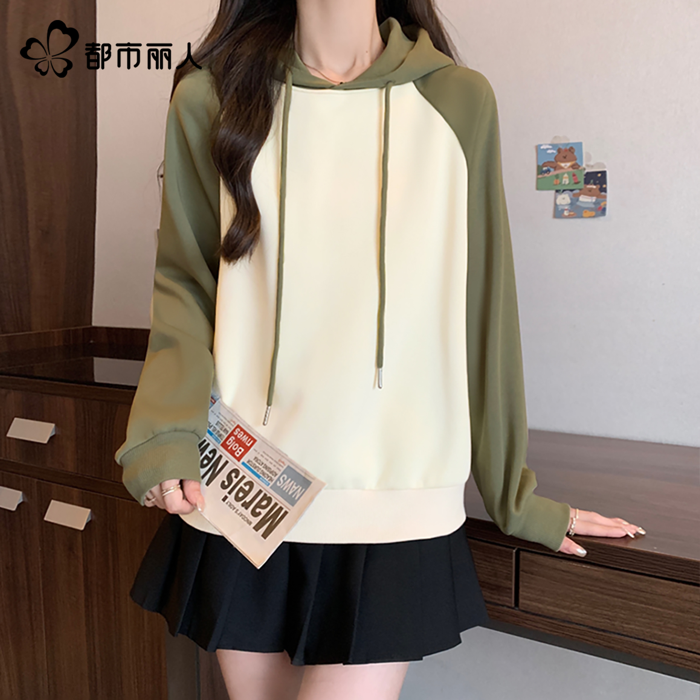 淘金币活动：加绒款同价！都市丽人连帽卫衣秋冬女款拍2 福利价仅59.8元秒杀