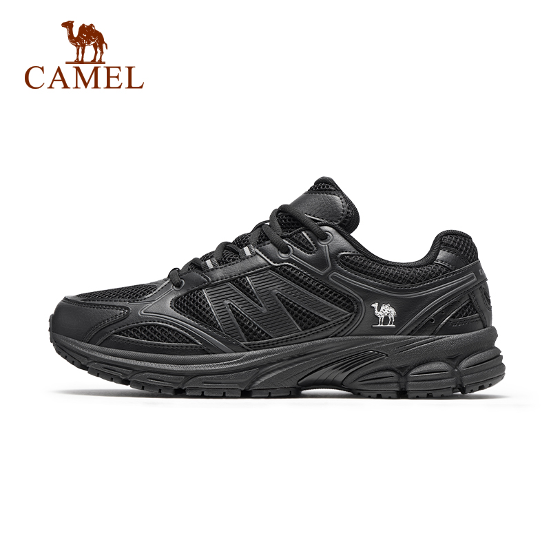 优质素材：骆驼慢跑鞋2025新款抓地黑色复古休闲鞋透 福利价仅95.4元秒杀！