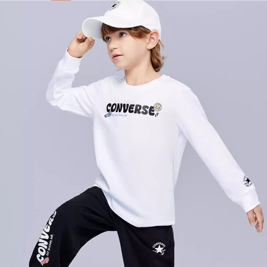 优质素材：天降15%匡威童装男童长袖T恤百搭 福利价仅48元秒杀！