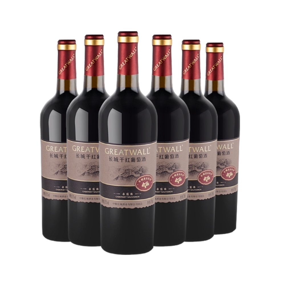中粮长城干红葡萄酒赤霞珠750ml×6瓶整箱送礼婚宴 券后【156.11元】包邮秒杀