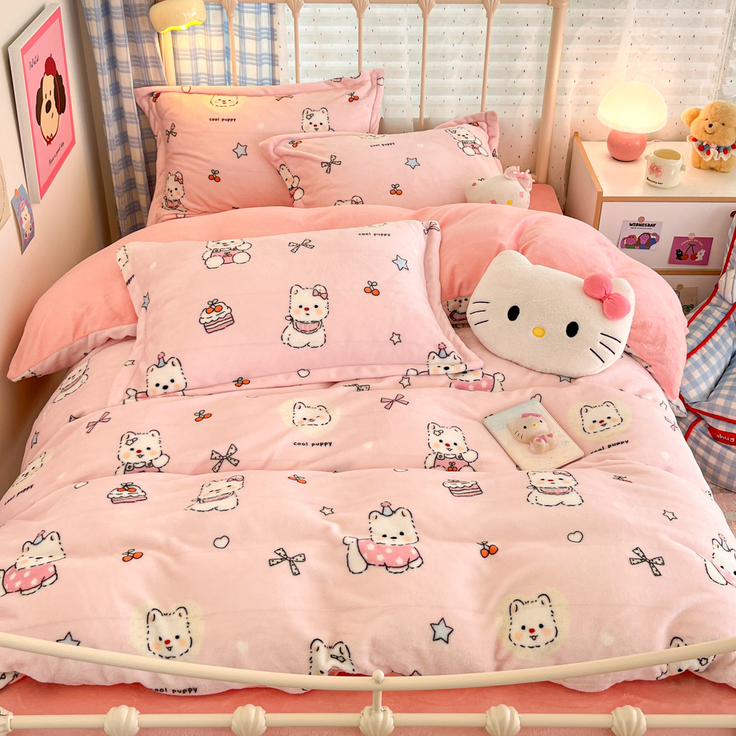 超U快抢日：A类牛奶绒四件套加厚双面加绒 福利价仅89元秒杀！