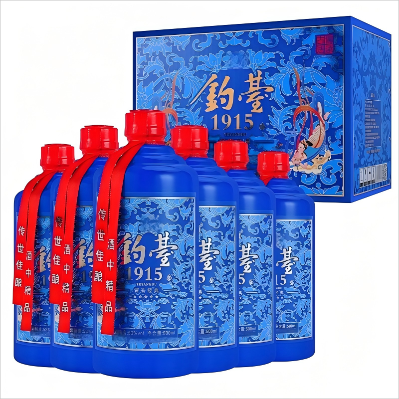 淘金币活动：钓台蓝1915白酒酱香500ml 福利价仅9.9元秒杀！