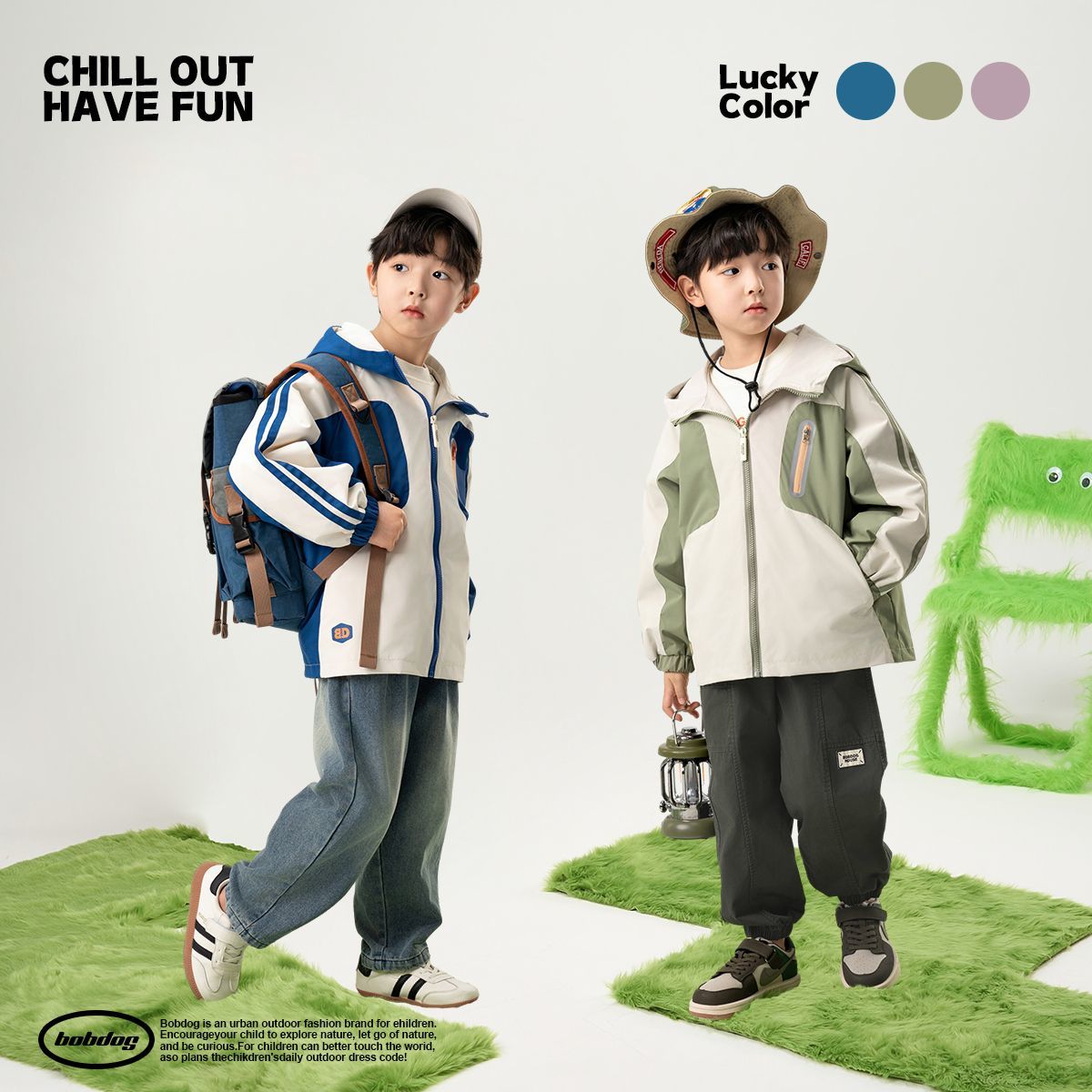 巴布豆官旗.秋上新中大童冲锋衣 券后【49.9元】包邮秒杀